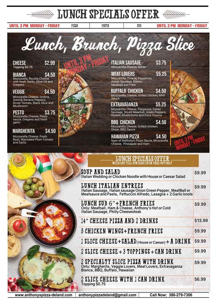 Lunch Specials Discounts